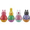 Peppa Pig Weebles Peppa & Friends Figure Pack, chunky moulded figures pack of 4, first peppa pig toy, preschool imaginative play