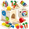 Nene Toys Cubo attività Montessori in Legno 7-in-1 FSC® - Gioco Montessori 1 Anno - Giocattolo per Imparare i Colori, Incastri e attività Sensoriali - Regalo per Bambini e Bambine 1 2 3 Anni