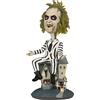 NECA Figura Testa Battente Abito A Righe Beetlejuice 20Cm