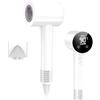 BAMCOO Phon Capelli Asciugacapelli Professionale Ionico 1500W per viaggio HD temperatura touch screen ionico 4 impostazioni di temperatura e 3 di velocità (Bianco)
