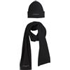 Tommy Hilfiger Uomo Set Regalo Foundation Beanie & Scarf Berretto in Maglia e Sciarpa, Nero (Black), Taglia Unica