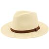 Carnavalife Cappello Panama Estivo, Cappello di Paglia Panama per Donna e Uomo Unisex, Cappello a Tesa Larga UPF 50 Pieghevole e Intrecciato Intensivo, beige, Taglia unica