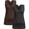 Herzmutter Canotta Allattamento Premaman Oeko Tex 100 - Top Allattamento, Morbida, Alta qualità, Camicia Premaman - 6700