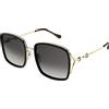 Gucci Occhiali da donna, Nero-oro-grigio, 62