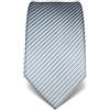 Vincenzo Boretti cravatta elegante classica da uomo, 8 cm x 15 cm, di pura seta di alta qualità, idrorepellente e antisporco, motivo a righe blu