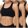 wirarpa Reggiseno Senza Ferretto Donna Cotone Senza Imbottitura 3 pz | Racerback Bralette, Spalla Larga, Sostegno Leggero, Confortevole Traspirante Intimo
