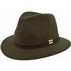 Melegari Cappello Traveller Feltro Waterproof And Crushable | Cappello Indiana Country Made in Italy | Uomo Donna | Autunno Inverno (Verde, 56-57)
