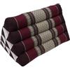 GURU SHOP Cuscino triangolo Thai, cuscino triangolare, kapok - marrone/rosso vinaccia/cuscino triangolare senza cuscino