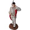 Generic pulcinella con cornetto portafortuna statua in resina dipinta a mano