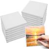 Xyvor 16 Pezzi Mini Tele per Dipingere Bianche, 10 x 10 cm Tele Pittura Acrilica