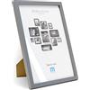 M MERCEO Moderna cornice portafoto A4 senza tempo, in MDF (grigio) per foto e immagini in formato DIN A4. Include protezione in vetro acrilico, adatta come supporto da tavolo e per la parete, in formato