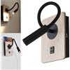 Alpinaluz Applique da parete LED nero 3 W con faretto flessibile, porte di ricarica USB e Type C - effetto legno - interruttore integrato - 2800 K bianco caldo