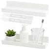 Xyvor 2 Pezzi Mensola Adesiva da Muro, 27 cm Mensole da Muro Senza Foratura | Mensole Senza Foratura in Plastica, Scaffali da Parete Senza Fori, per Bagno, Cucina, Soggiorno (Bianco)