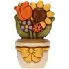 THUN - Vasetto Decorativo con Coccinella e Fiori - Bomboniere e Accessori per la Casa - Idea Regalo - Ceramica - Ø 8,33 cm; 25 cm h