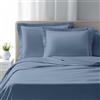 domus&trend - Completo Letto Matrimoniale con Lenzuola Matrimoniali Cotone Percalle 100% 225x295 + 1 Lenzuolo con Angoli Matrimoniale Coprimaterasso Sotto 200x180x30 + 2 Federe 50x80 (Blu)
