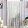 Taiyuhomes - Tende con perline, tende a stringhe per porte, molti fili, divisori multi-funzione, funge anche da zanzariera e da schermo per porte e finestre, bianco, 90x245cm