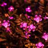 Mateju Catena Luminosa Esterno Solare Giardino, Lampade Solari Da Giardino Gazebo LED Lampadine Esterno Filo Decorative per Patio, Terrazzo, Festa, Tenda, Fiori (Rosa,12M/100LED)