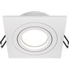 MAYTONI DECORATIVE LIGHTING Moderno Faretto da incasso, Soffitto, In Alluminio Bianco, Quadrato, Regolabile a 25 gradi, per 1 lampadina GU10 50W non incl