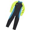 KIOALXZ Costume da bagno a maniche lunghe per bambine, muta integrale con cerniera frontale per avventure in spiaggia, protezione UV e solare, protegge i, Grigio+Giallo, M