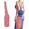 KHAUERBC Borsa da palestra rossa bianca Oga, borsa per tappetino da yoga, per donne e uomini. Borsa in tela leggera per yoga, pilates, studio, allenamento, uso all'aperto