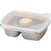 Frfik Contenitore per il pranzo per adulti, in acciaio , contenitore leggero da 14 cm, a prova di perdite, portatile, robusto contenitore in metallo per lavoro, attività all'aperto, scuola, picnic