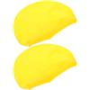 WRITWAA 2 Pezzi Cuffia da Nuoto in Silicone Giallo per Vacanze Estive, Antiscivolo e Portatile Protezione per Orecchie, per Adulti e Nuoto in Acque Libere