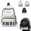 FRSADW Piano Backpack Whimsical Twee Backpack, Black Backpacks Piano, Travel, Lightweight Bookbag, for College Hiking Airplane (1pc white)