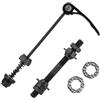 Caswynlife Set di spiedini a sgancio rapido per asse bici con cuscinetti mozzo da 25 mm per riparazione ruote della bicicletta, kit di attrezzi per asse anteriore e posteriore, nero, 180 mm