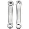 Caswynlife Set pedivelle Ebike 127 mm di ricambio in ferro per bici elettriche - Braccio pedale foro quadrato argento coppia