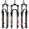 AEYINO Forcella ammortizzata MTB 27,5 mm, corsa sospensione 100 mm, tubo dritto QR 9 mm, blocco corona in lega di alluminio XC mountain bike forcella anteriore