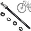 Calenxy Asse a innesto per rimorchio per bicicletta M12, 160-178 mm, lunghezza del gambo regolabile con dadi antiscivolo, asse a innesto compatibile con rimorchio Thule Qeridoo Croozer
