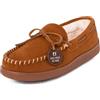 Minnetonka Pantofole da uomo foderate in pile con suola rigida, Marrone, 7.5