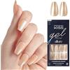 kiss new york KISS Gel Fantasy Allure Press On Nails, Ready to Wear, design 3D, impermeabile, colla per unghie in gel rosa 2 g (2 g), stick per manicure e mini lima, 28 pezzi