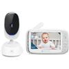 Motorola Nursery VM75 Videocamera per monitoraggio bambini - Baby monitor con unità genitore da 5 pollici - Videocamera per bambini con visione notturna, zoom digitale