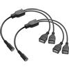 SinLoon Cavo di alimentazione splitter da 5 V DC a USB, 2 pezzi, 20 AWG, DC5,5 mm x 2,1 mm femmina a doppio USB 2.0 femmina, cavo di prolunga per telefono, laptop, luci a LED per fotocamera