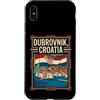 Dubrovnik Travel Art Studio Custodia per iPhone XS Max Dubrovnik, bandiera della Croazia, città vecchia, costiera, viaggio, grafico