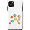 Cool Solar System Designs Custodia per iPhone 11 Pro Max Pianeti del sistema solare, Terra, Sole, Scienze spaziali Bambini, Adulti
