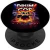 Manu Bay Surf Company Drum Dio con Rock n Roll Flames batterista PopSockets PopGrip Adesivo