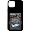 Diamond Circle Travel Art Studio Custodia per iPhone 15 Plus Diamante Cerchio Islanda Cascate Scenic Route Vintage