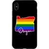 Oregon Map USA State Rainbow Pride Flag Custodia per iPhone XS Max Oregon Mappa USA Stato Oregon Arcobaleno Flag Orgoglio