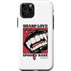 Goth Vampire Pop Art Dark Romance Horror Custodia per iPhone 11 Pro Sharp Amore Vampiro Zanne Labbra Gotico Halloween Spooky Babe