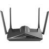D-Link DSL-X1852E Modem Router Wi-Fi 6 AX1800 ADSL2+/VDSL2 con VoIP, Dual Band, 4 Porte Gigabit LAN, Porta WAN Gigabit, USB 3.0, WPA3, QoS, Antenne Esterne