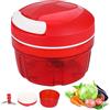 Aevsbot Tritatutto Manuale a Corda 300 ml, Taglia Cipolle Multifunzione, Mini Tritaverdure e Tritacarne, Lame in Acciaio Inox, Base Antiscivolo, per Cucina
