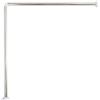 MSV Asta per Tenda da Doccia angolare, Acciaio Inossidabile, Supporto a soffitto e Anelli per Tende Inclusi, Adatta a Tutte Le Tende, Montaggio a Parete, 80x80 cm, Bianco