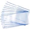 Herma - Copertina classica per libri, 190 x 380 mm, in plastica trasparente, bordo blu, lunghezza normale, 1 protezione per libri 10 pz 31,5 x 54 cm trasparente