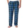 Amazon Essentials Pantaloni Pigiama in Popeline di Cotone dalla Linea Dritta con Coulisse ed Elastico in Vita Uomo, Blu Verde Motivo Quadri Grandi, L