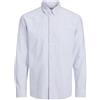 JJ REBEL Camicia da Uomo Jreboscar LS Noos, Infinity/Strisce: Bianco, XL