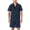 Amazon Essentials Set Pigiama Corto con Collo a Risvolto in Popeline di Cotone Elasticizzato Uomo