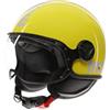MOMO Design MOMODESIGN - FGTR CLASSIC E2206, Casco Moto Jet, Casco Jet Omologato ECE, Casco Jet Aperto Scooter, Uomo e Donna, Leggero con Visiera, per Uomo e Donna, Candy Giallo/Bianco, S