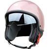 MOTOCUBO CASCO JET 22.06 BEETLE GOLDE PINK ROSA TG XS MOTOCUBO - VISIERA SPECCHIO A SCOMPARSA
